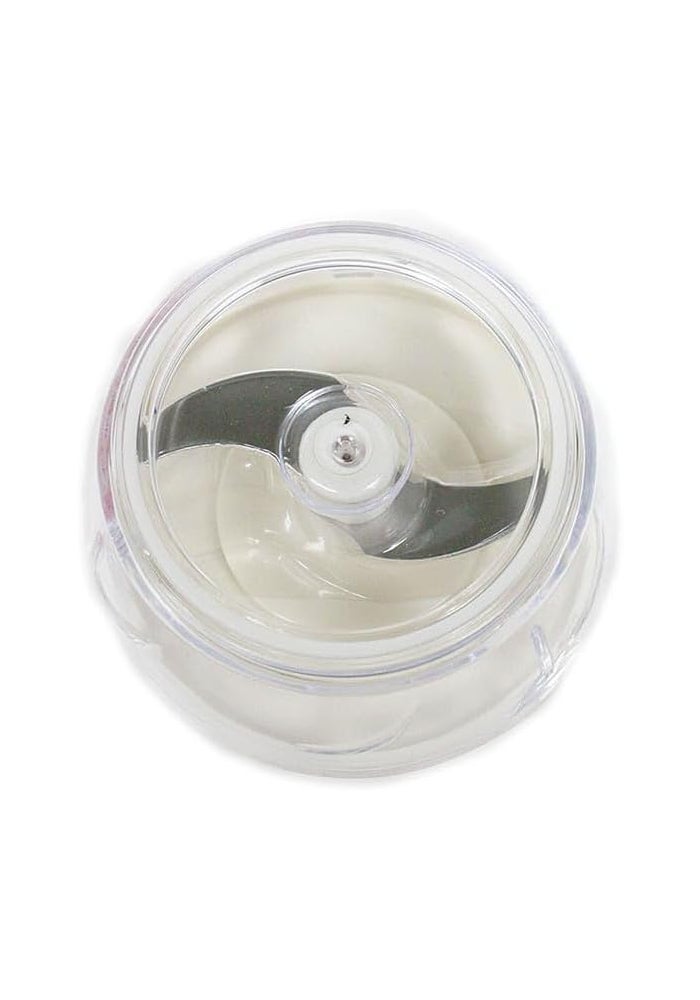 DAISO Mini Handle Vegetable Cutter - Off White & Clear Manual Food Processor - Image 2